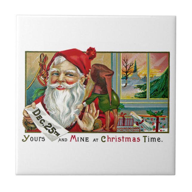 Wispering to Santa Tile (Front)