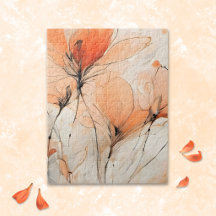 Wispy Abstract Ink Contemporary Floral