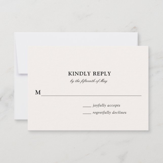 Wispy Blooms & Foliage | Wedding Response Card (Front)