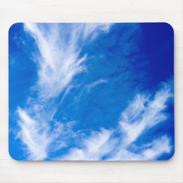Wispy Clouds - Blue Mouse Pad (Front)
