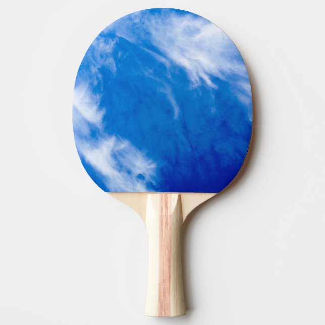 Wispy Clouds Blue Ping Pong Paddle (Front)
