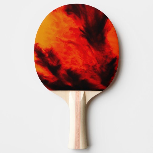 Wispy Clouds Orange Ping Pong Paddle (Front)