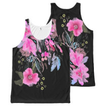 Wispy Floral Fountain All-Over-Print Tank Top Wispy Floral Fountain All-Over-Print Tank Top