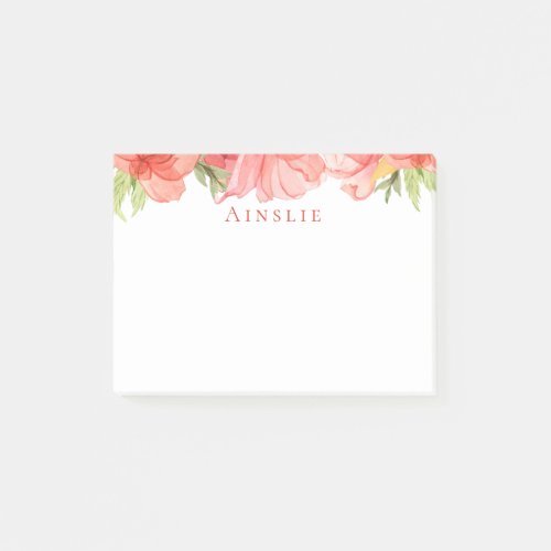 Wispy Floral Personalized Notes