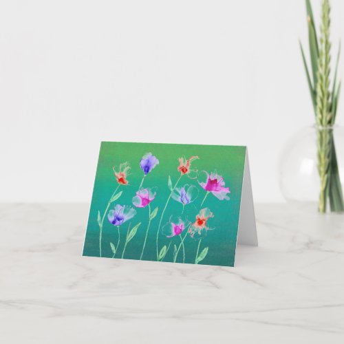 Wispy flowers Card