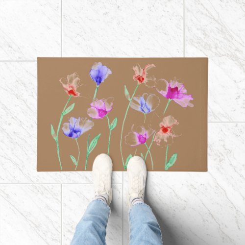 Wispy Flowers Doormat