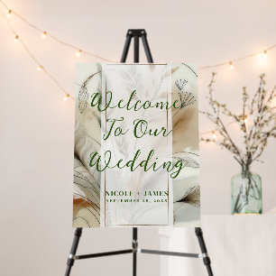 Wispy Greenery Modern Botanical Boho Wedding Foam Board