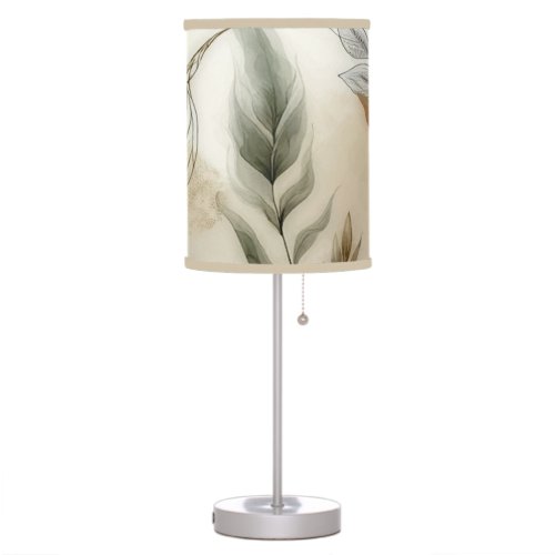 Wispy Greenery Modern Botanical Boho Wedding Table Lamp