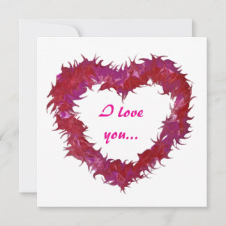 Wispy Red Heart Valentines Day Cards