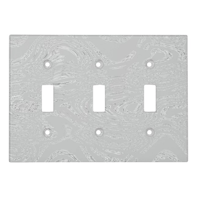Wispy White Light Switch Cover (Front)
