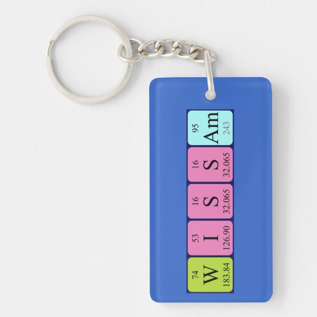 Wissam periodic table name keyring (Front)