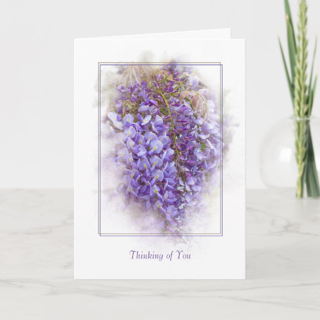 wisteria blossoms-thinking of you card (Front)