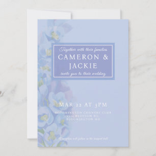 Wisteria Blue Tone Wedding Invitation