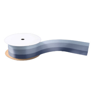 Wisteria Blues Blue Ombre Tonal Stripes Satin Ribbon