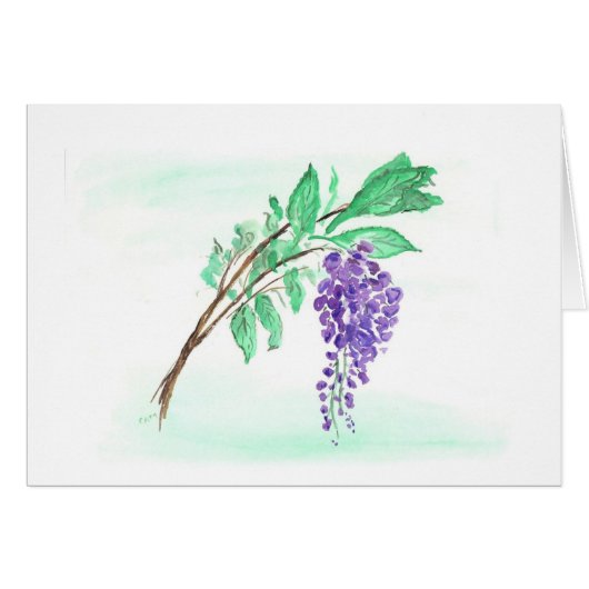 Wisteria Card, Horizontal Cards (Front Horizontal)