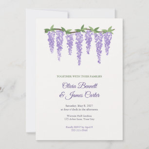 Wisteria Cascade Garden Wedding Invitation