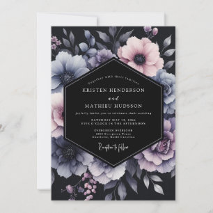 Wisteria Chiaroscuro Floral Wedding Invitation