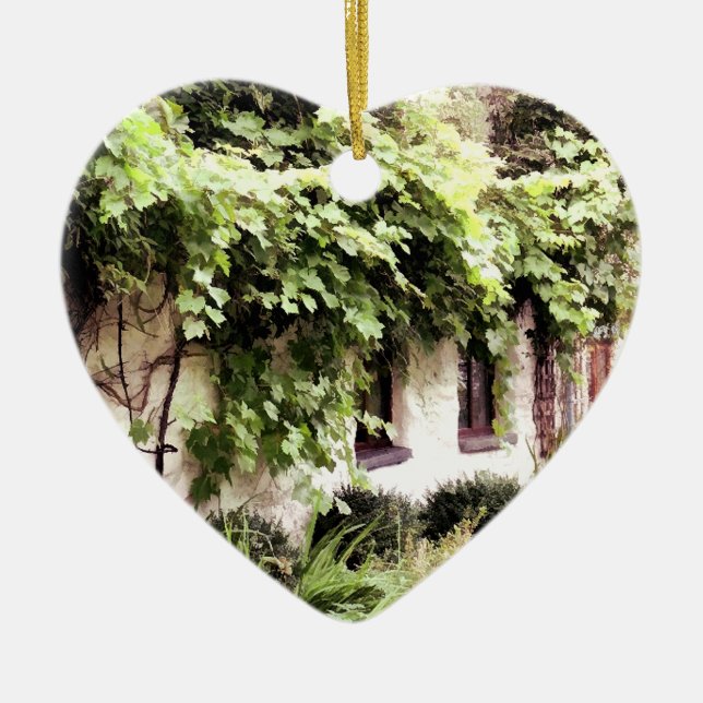 WISTERIA COTTAGE CERAMIC ORNAMENT (Front)