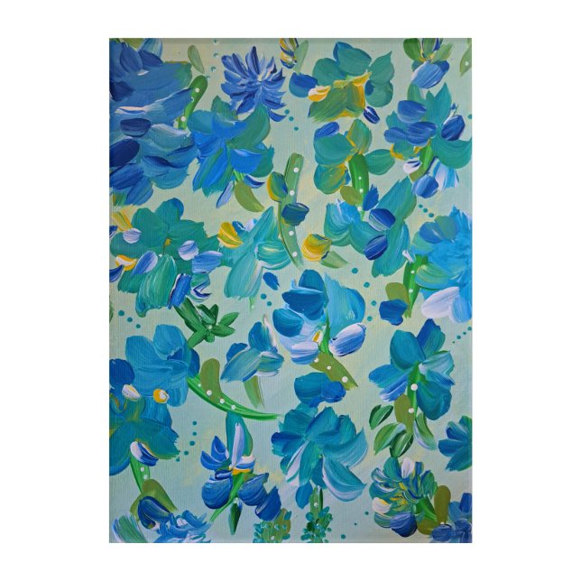 Wisteria Dream Floral Acrylic Wall Art (Front)