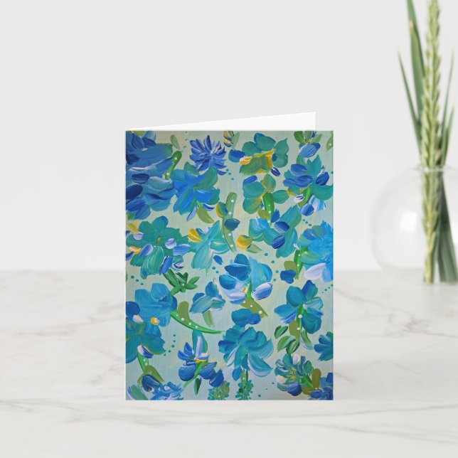 Wisteria Dream Floral Note Card (Front)