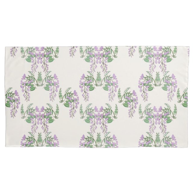Wisteria Dream Floral Pillow Case (Front)