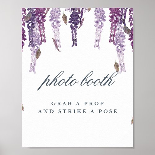 Wisteria dreams photo booth wedding sign