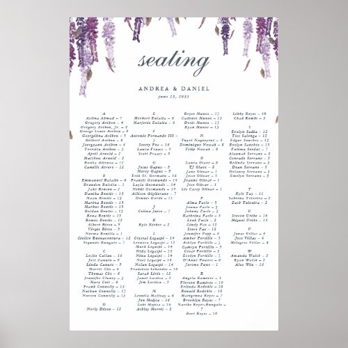 Wisteria dreams seating chart