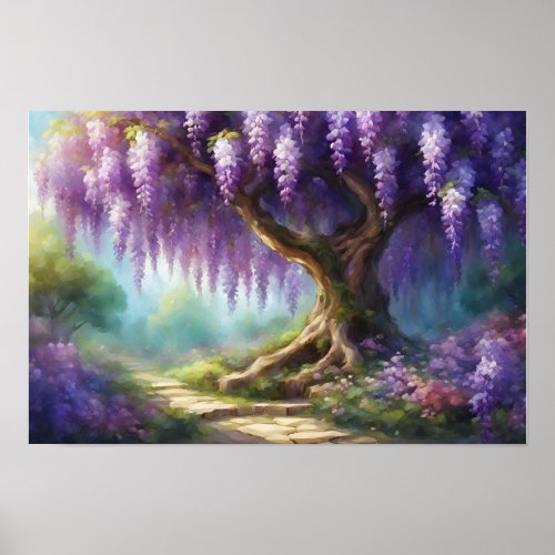 Wisteria Enchanted Garden Poster