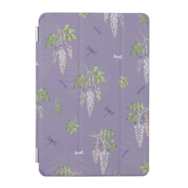 Wisteria, ferns, & Dragonflies iPad Mini Cover (Front)