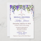 Wisteria Floral Modern Wedding Invitation (Front)