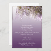 Wisteria Flower Lavender Bridal Shower Invitation (Front/Back)