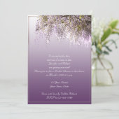 Wisteria Flower Lavender Bridal Shower Invitation (Standing Front)