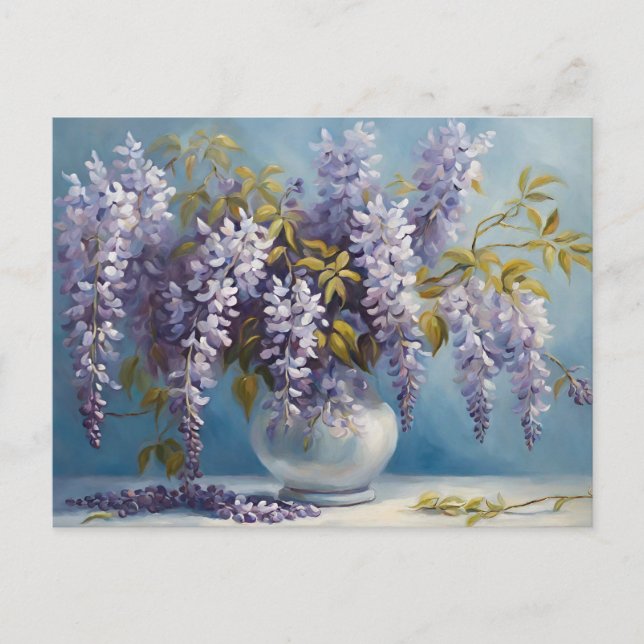 Wisteria Flowers Bouquet  Postcard (Front)