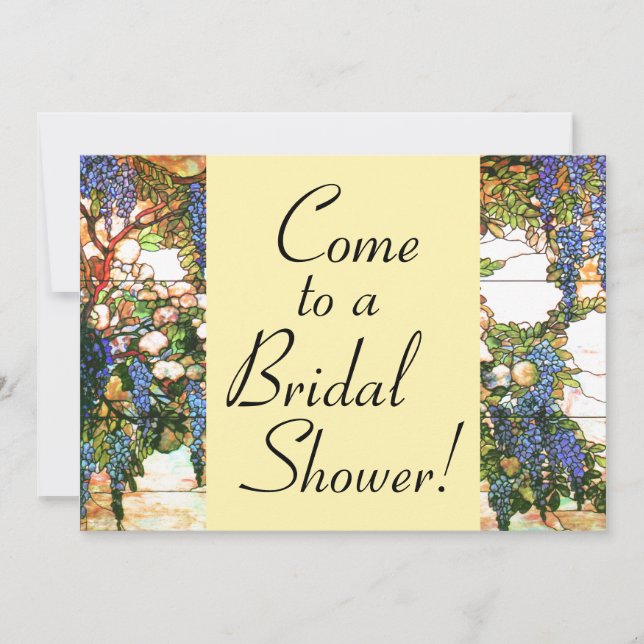 Wisteria Flowers Floral Bridal Shower Invitation (Front)
