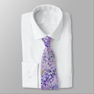 wisteria flowers neck tie