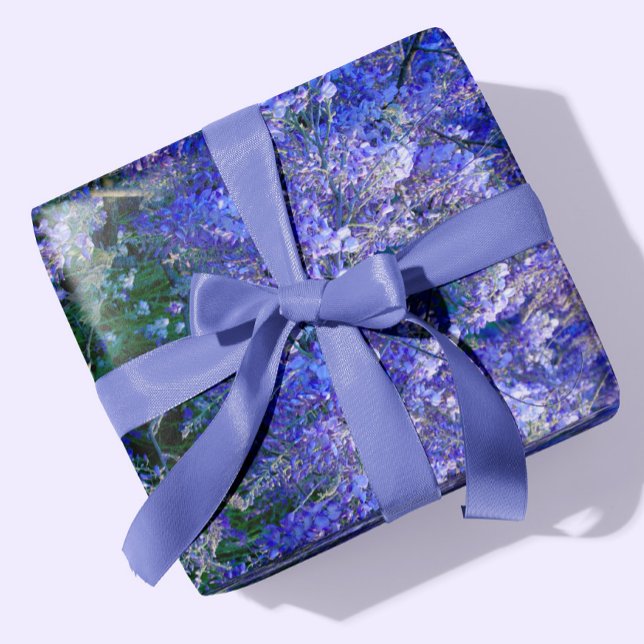 Wisteria Flowers Purple + Lavender  Wrapping Paper Sheets (Creator Uploaded)