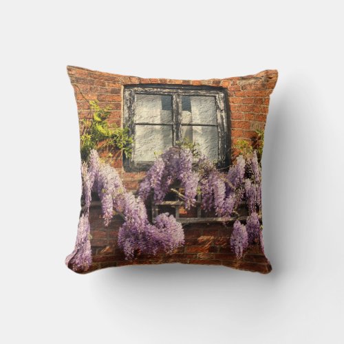 WISTERIA FLOWERS  THROW PILLOW