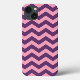 Wisteria Frosted Orchid Chevrons iPhone 13 Case