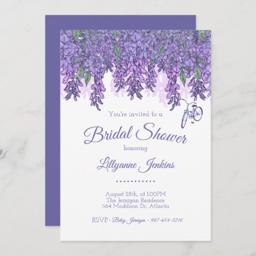Wisteria Garden Bridal Shower Invitation
