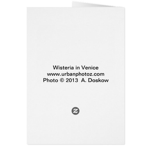 Wisteria in Venice Cards (Back)