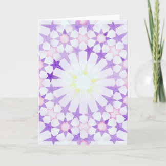 'Wisteria' Islamic geometry greeting card