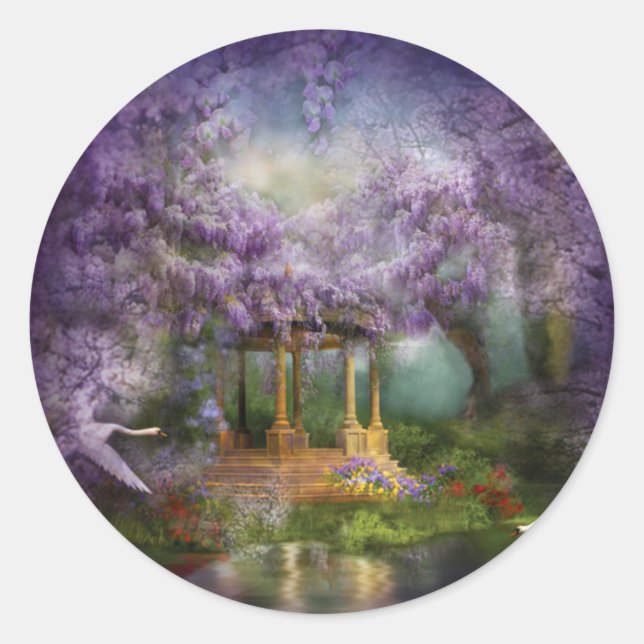 Wisteria Lake Art Stickers (Front)