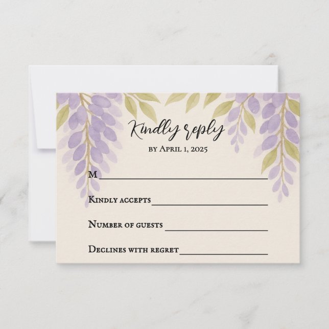 Wisteria Lane RSVP Card (Front)