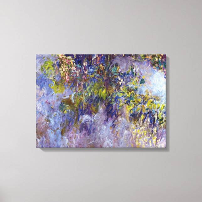 Wisteria (left half) by Claude Monet Canvas Print (Front)