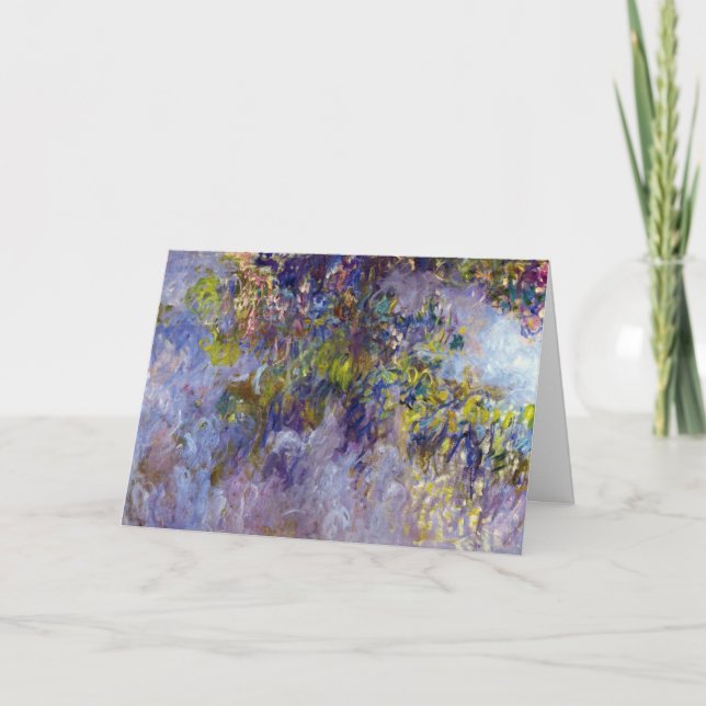 Wisteria (left half) by Claude Monet Card (Front)