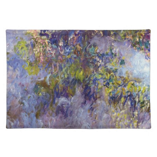 Wisteria left half by Claude Monet Cloth Placemat