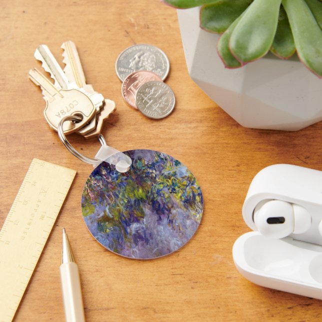 Wisteria (left half) by Claude Monet Keychain (Desk)