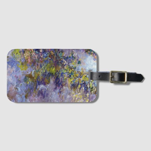 Wisteria left half by Claude Monet Luggage Tag