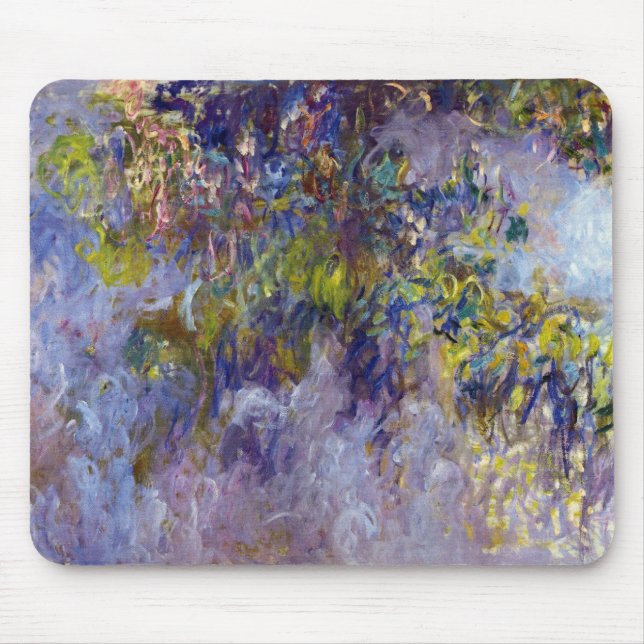Wisteria (left half) by Claude Monet Mouse Pad (Front)