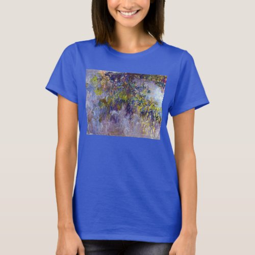 Wisteria left half by Claude Monet T_Shirt